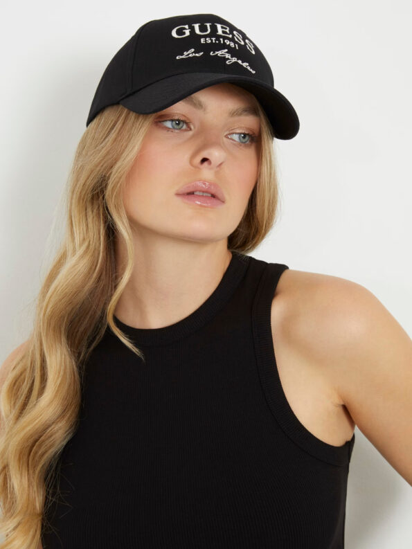 Guess Γυναικείο Καπέλο Με Λογότυπο L.A. Baseball (V4RZ01WFKN0-JBLK)