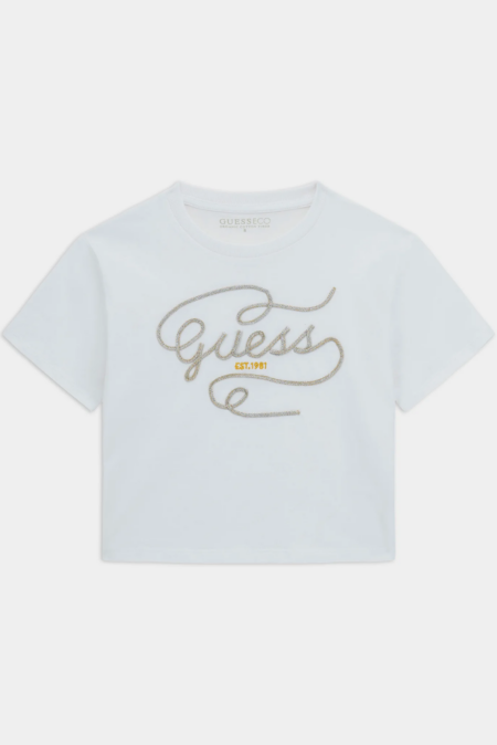 Guess Παιδική Κοντομάνικη Μπλούζα Crop Με Λογότυπο Girl (J4RI18K8HM4-G7P1)