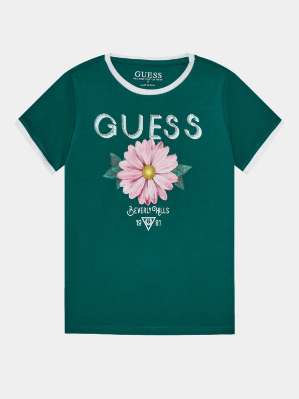 Guess Παιδική Κοντομάνικη Μπλούζα Με Λουλούδι Girl (J4RI00K6YW4-A829)