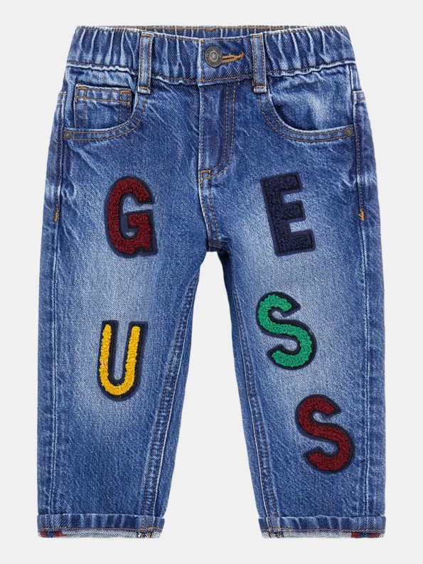 Guess Bebe Denim Παντελόνι Με Λογότυπο Boy (N4RA03D45E0-MDBY)