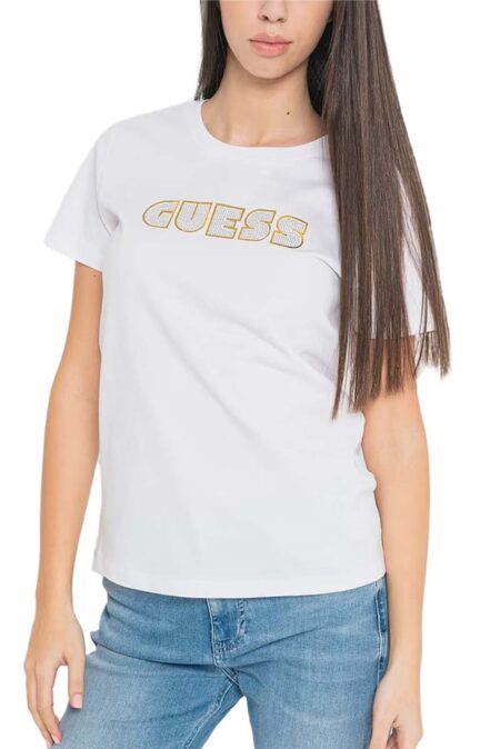 Guess Γυναικεία Κοντομάνικη Μπλούζα Με Λογότυπο Glossy (W4RI30I3Z14-G011) -