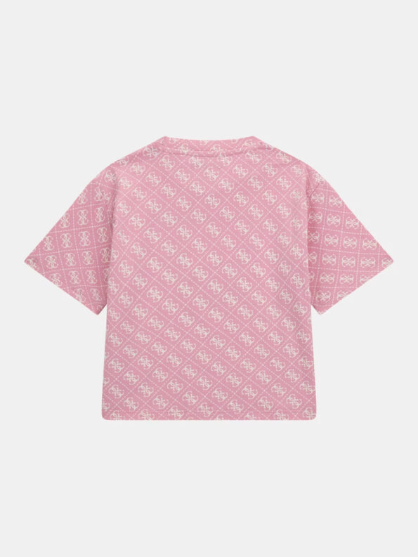 Guess Παιδική Κοντομάνικη Μπλούζα Crop Με Λογότυπο Girl (J4RI06K6YW3-P4GG)
