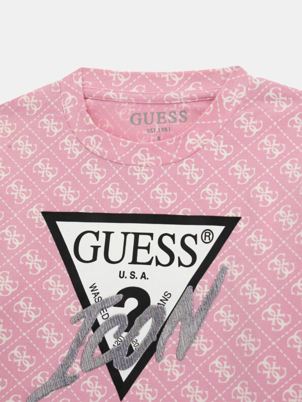 Guess Παιδική Κοντομάνικη Μπλούζα Crop Με Λογότυπο Girl (J4RI06K6YW3-P4GG)