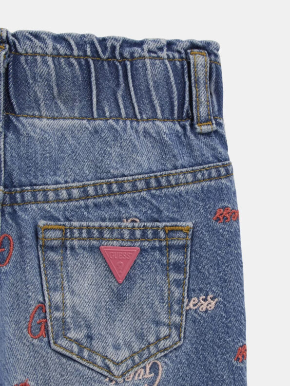 Guess Παιδικό Denim Παντελόνι Με Λογότυπο Rigid Paper Girl (K4RA00D45E0-LGNK)