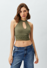 Guess Γυναικεία Αμάνικη Μπλούζα Με Δαντέλα Lila Lace Seamless Top (W4GZ24Z2ZN0-G831) -
