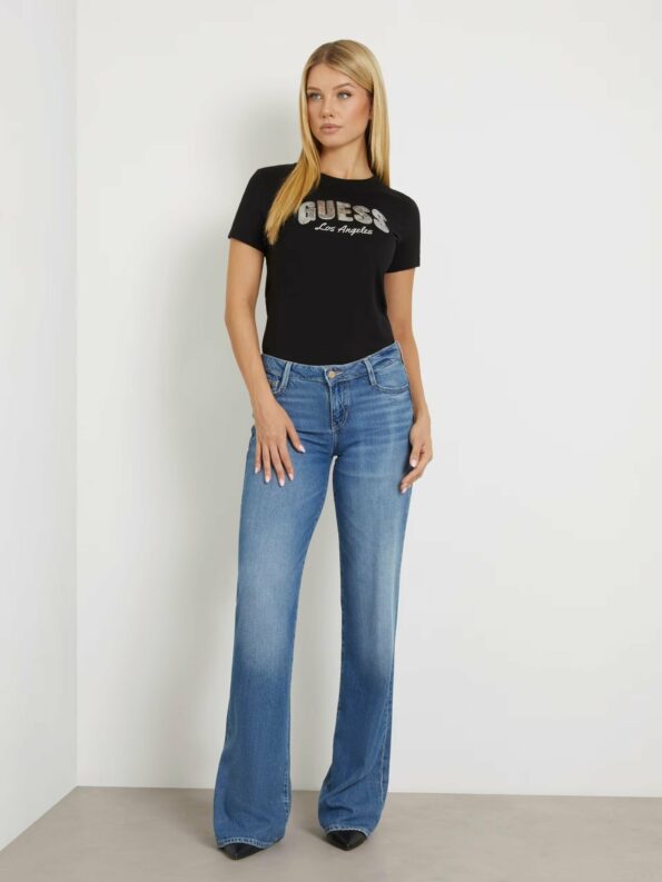 Guess Γυναικεία Μπλούζα T-Shirt Με Στράς Sequins (W4GI31I3Z14-JBLK)