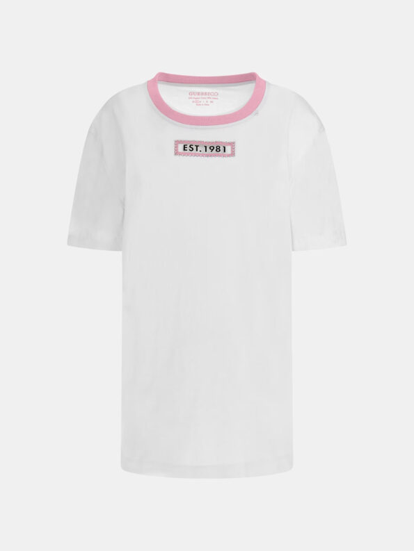 Guess Γυναικεία Μπλούζα T-Shirt Με Στράς Λογότυπο Mesh (W4GI35JA914-G011) -1