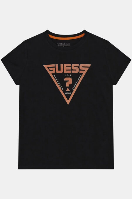 Guess Παιδική Κοντομάνικη Μπλούζα Με Λογότυπο Boy (L4GI34J1314-JBLK)