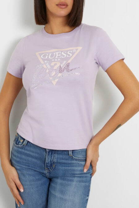 Guess Γυναικεία Κοντομάνικη Μπλούζα Με Λογότυπο Icon (W4GI20I3Z14-G472) -5