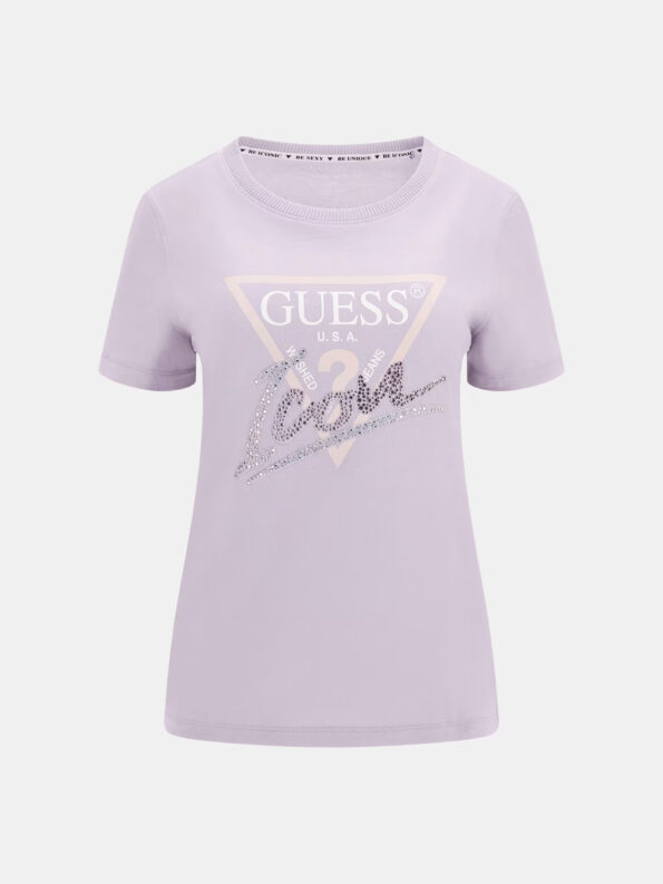 Guess Γυναικεία Κοντομάνικη Μπλούζα Με Λογότυπο Icon (W4GI20I3Z14-G472) -5