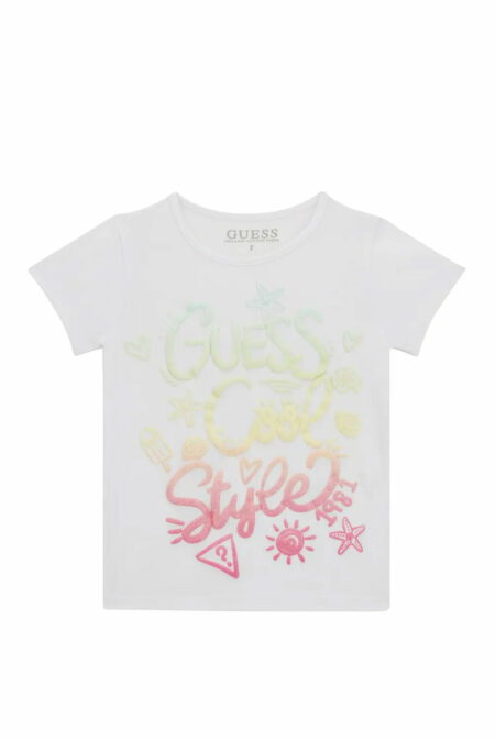 Guess Παιδική Κοντομάνικη Μπλούζα Με Λογότυπο Girl (K4GI04K6YW1-G011)