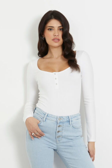 Guess Μακρυμάνικη Μπλούζα Karlee Jewel Top (W2YP46KBCO2-G011)
