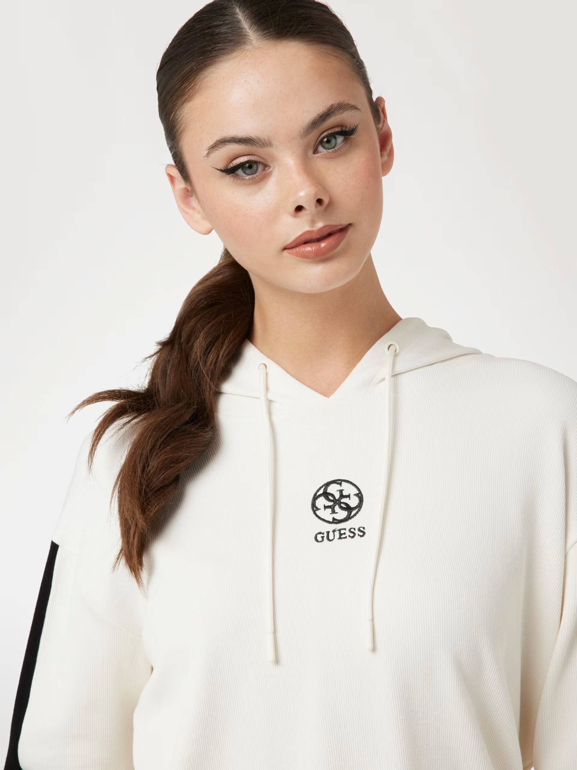 Guess Γυναικείο Φούτερ Ριμπ Ela Hoodie (V4YQ02KCDN0-D001)