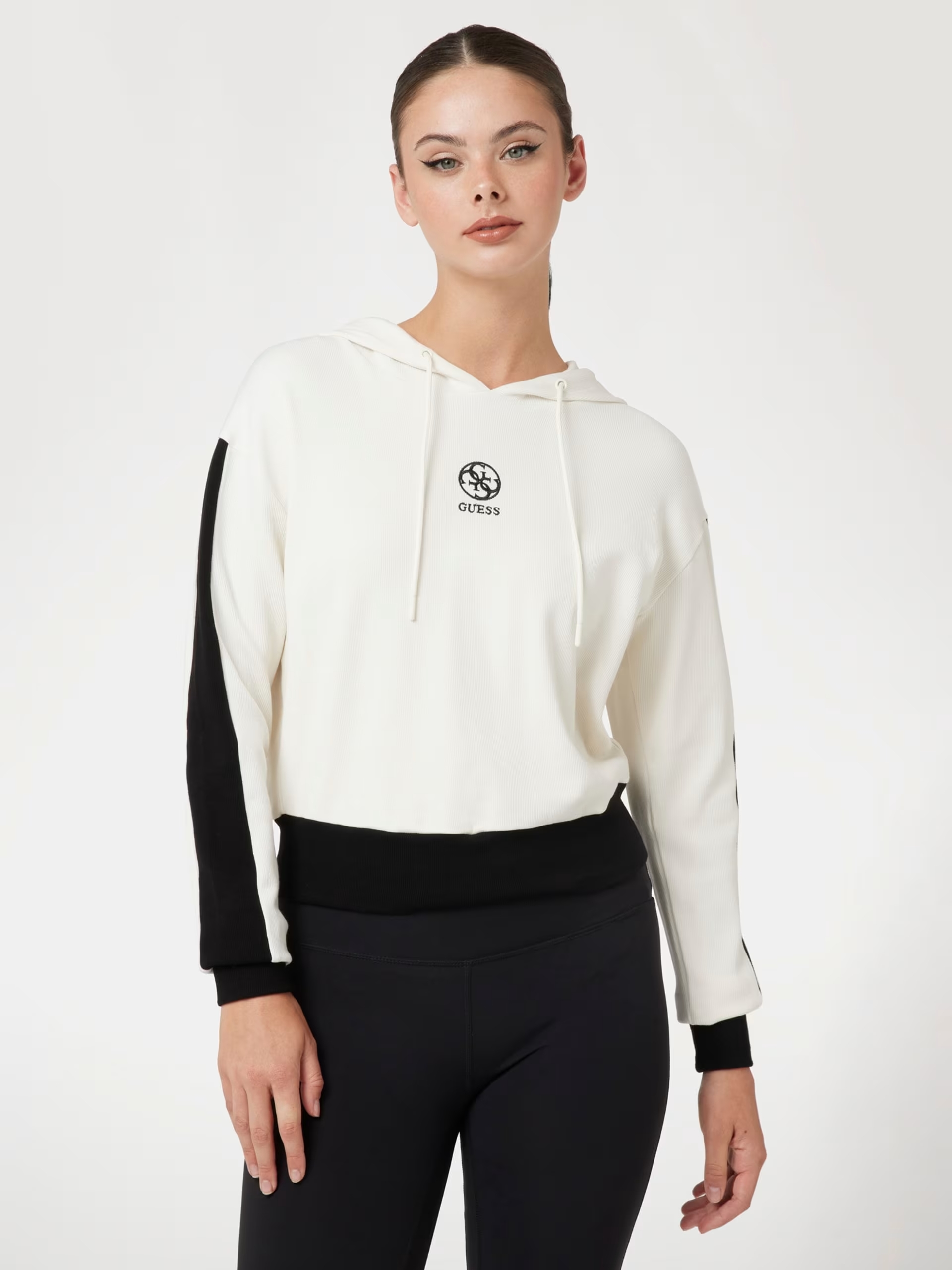 Guess Γυναικείο Φούτερ Ριμπ Ela Hoodie (V4YQ02KCDN0-D001)