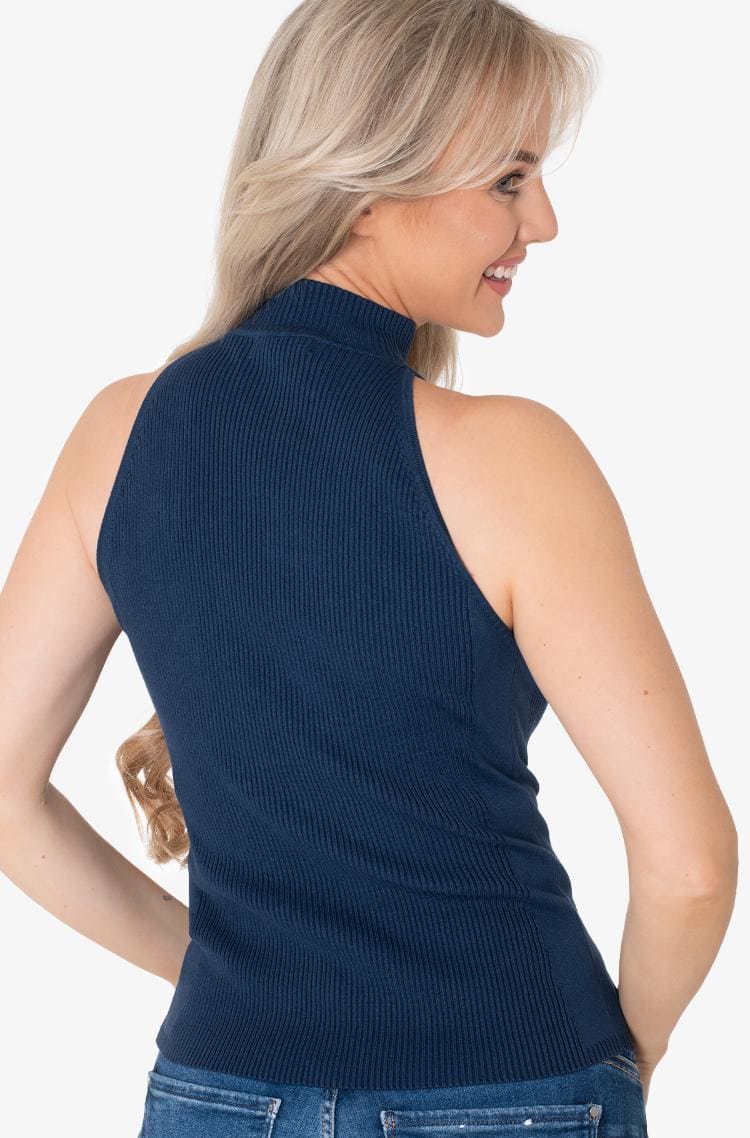 Guess Πλεκτή Αμάνικη Μπλούζα Blaire Halter Neck (W4YR15Z2V62-G7JX)