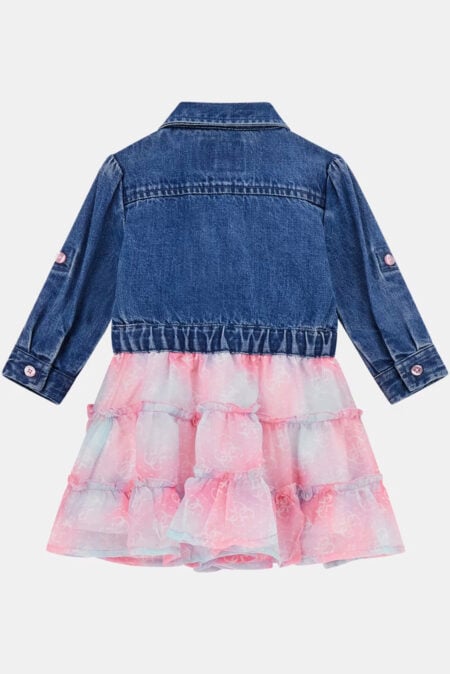 Guess Βρεφικό Φόρεμα Denim Με Σλιπ Κορίτσι (A5YK03D4EU0-MDLL)