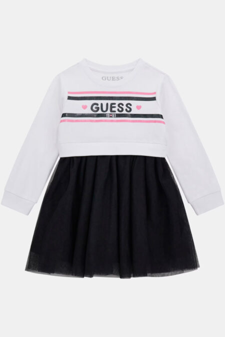 Guess Παιδικό Φόρεμα Από Τούλι Με Βολάν Girl (K5YK01KB8R0-G011)