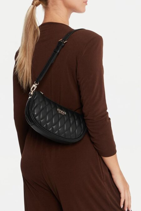 Guess Γυναικεία Τσάντα Ώμου Mini Valla Top Zip Shoulder (HWQG8122720-BLA) 1