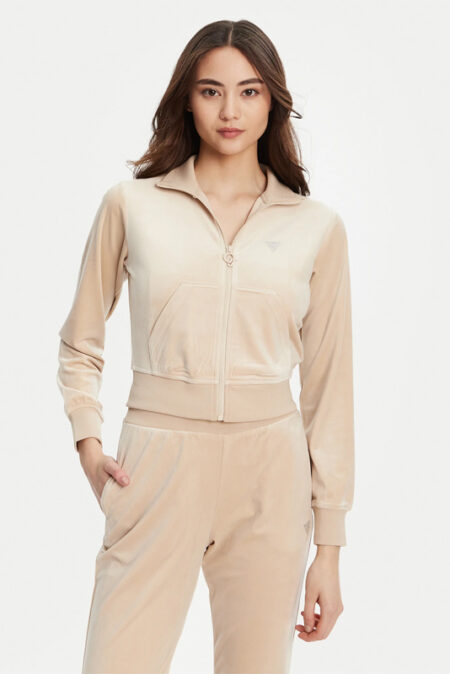 Guess Γυναικεία Φούτερ Ζακέτα Βελουτέ Couture Full Zip (V3BQ22K0232-A90F)