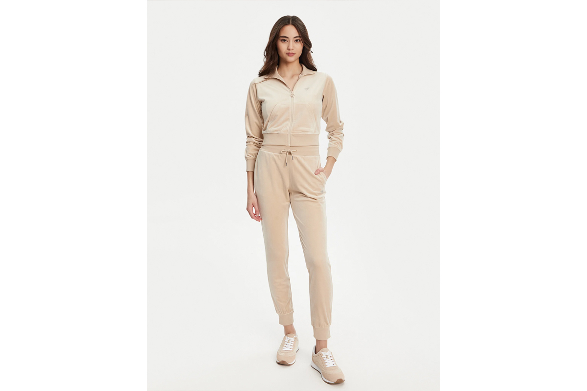 Guess Γυναικεία Φούτερ Ζακέτα Βελουτέ Couture Full Zip (V3BQ22K0232-A90F)