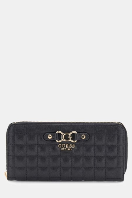 Guess Γυναικείο Πορτοφόλι Nadira SLG Large Zip Around (SWQG8424146-BLA)