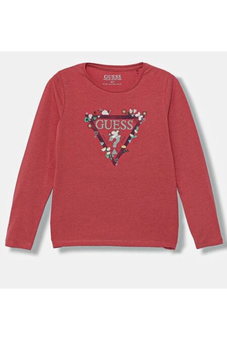 Guess Παιδική Μακρυμάνικη Μπλούζα Με Glitter Κορίτσι (K5YI16K6YW4-G66O)