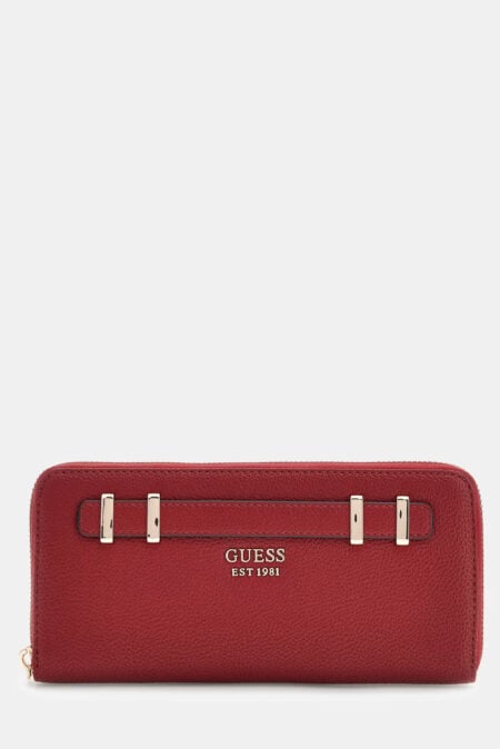 Guess Πορτοφόλι Gregoria SLG Large Zip Around (SWBG8546146-RED)