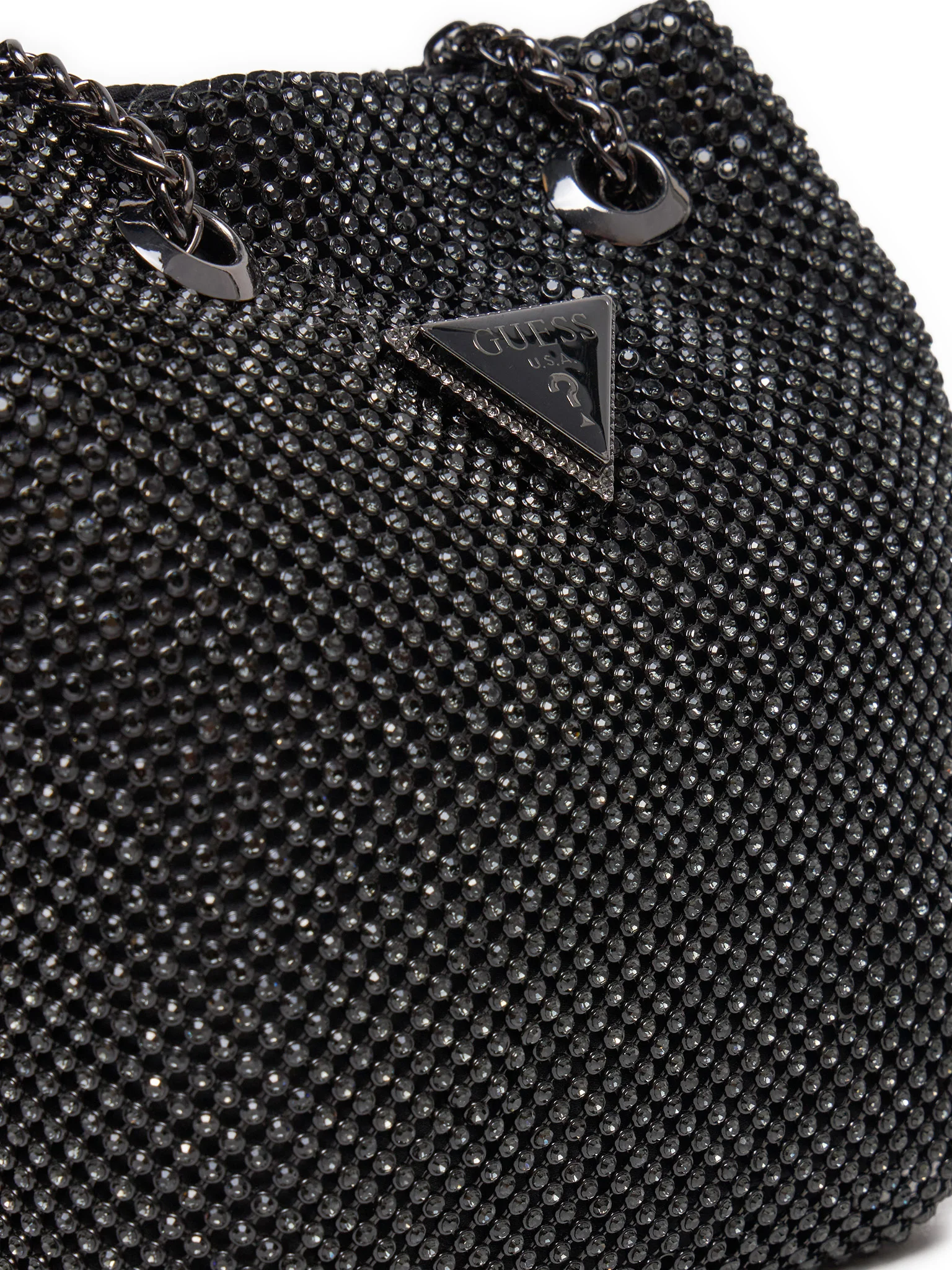 Guess Τσάντα Χιαστή Βραδινή Zalina Pouch (HWRB9350750-BLA)