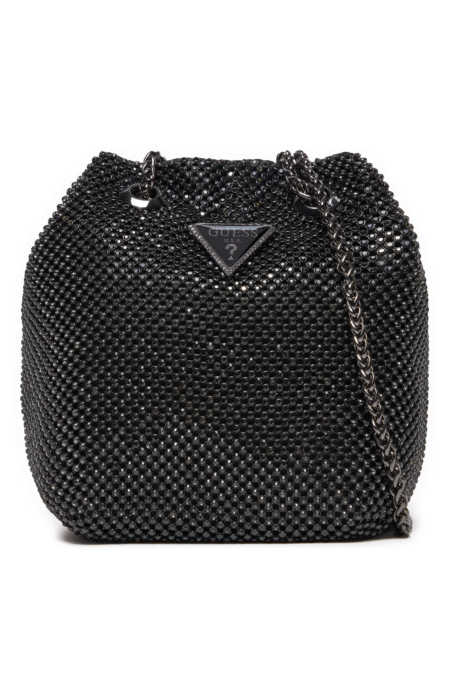 Guess Τσάντα Χιαστή Βραδινή Zalina Pouch (HWRB9350750-BLA)