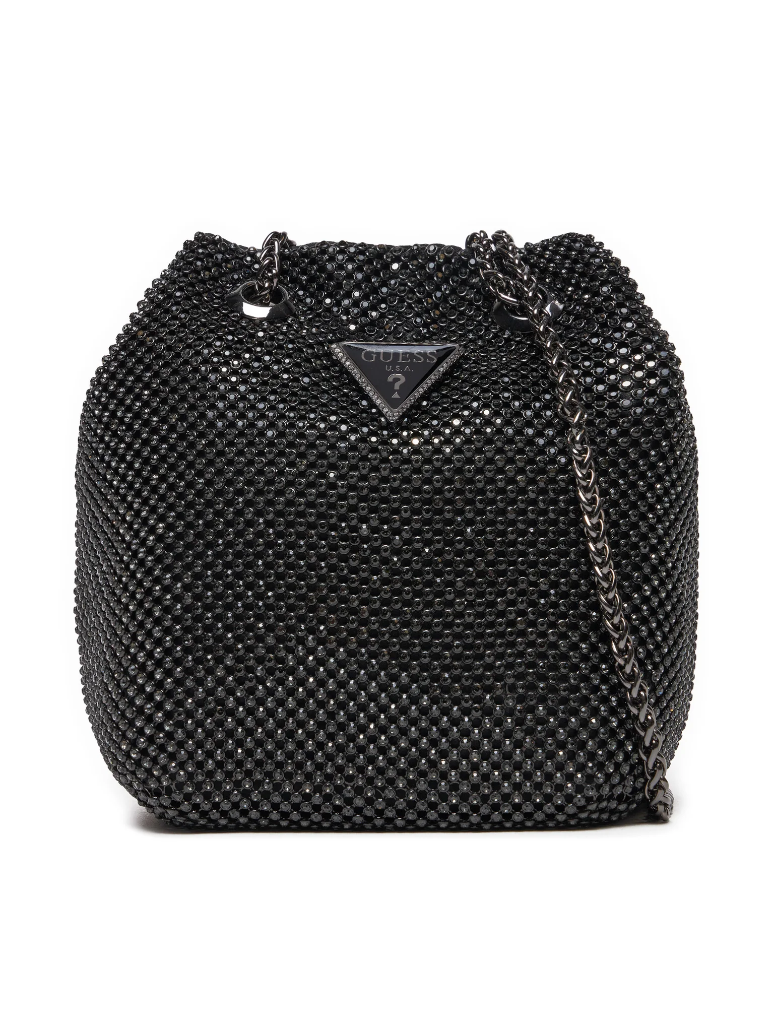 Guess Τσάντα Χιαστή Βραδινή Zalina Pouch (HWRB9350750-BLA)