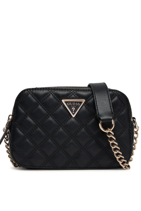 Guess Τσάντα Χιαστή Καπιτονέ Giully Camera Bag (HWQG9673140-BLA)