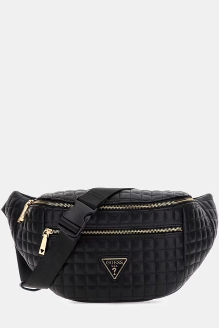 Guess Τσαντάκι Μέσης Καπιτονέ Nadira Belt Bag (TWQG8424080-BLA )