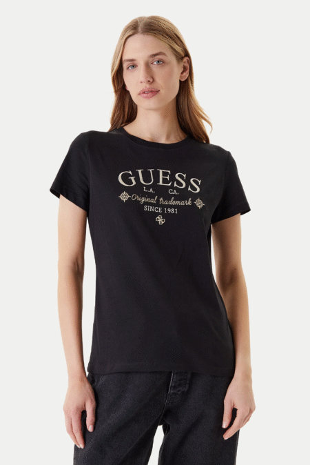 Guess Γυναικεία Κοντομάνικη Μπλούζα Gloria T-Shirt (V5YI03I3Z14-JBLK)
