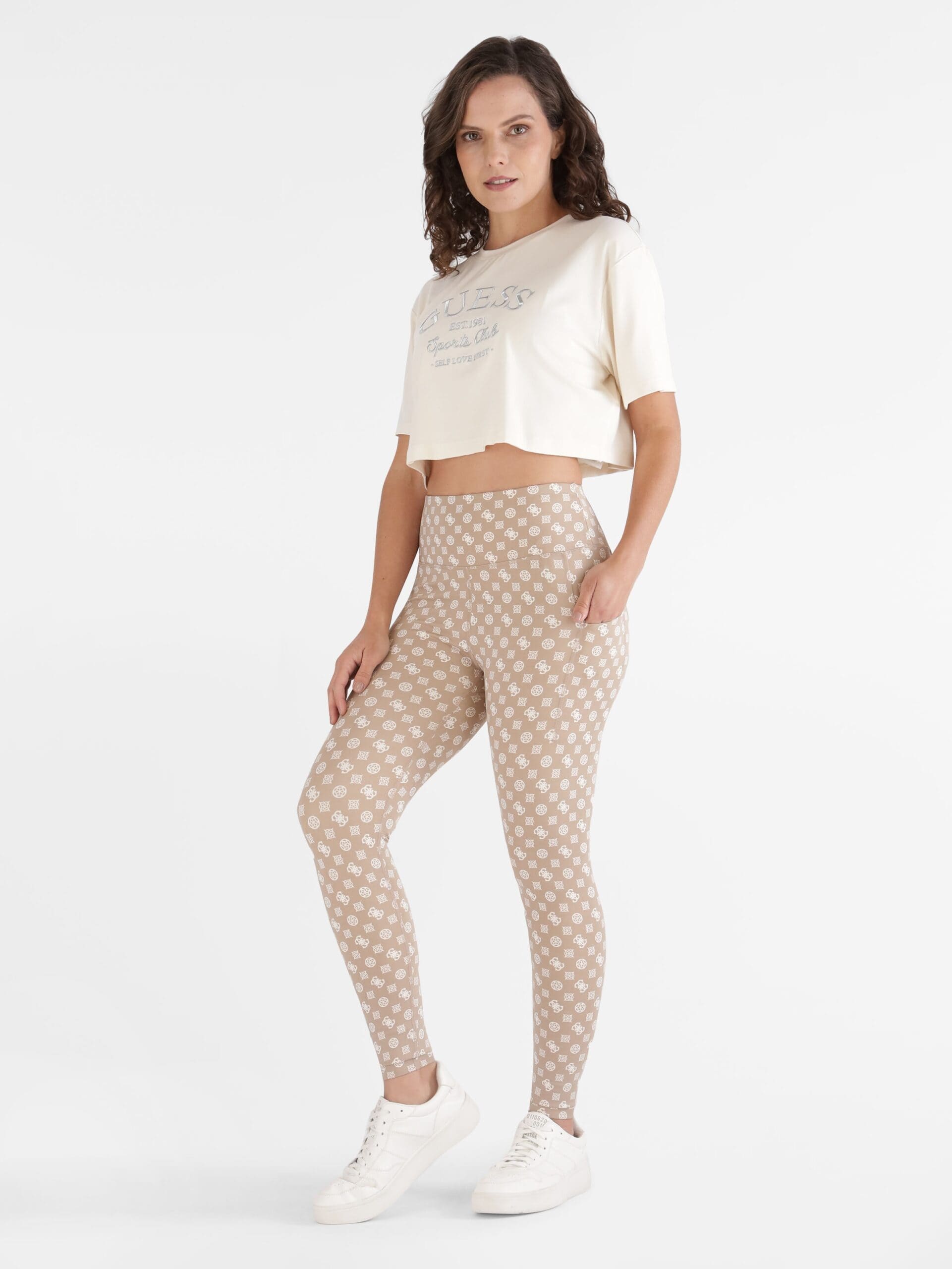 Guess Γυναικεία Κοντομάνικη Μπλούζα Margot Crop T-shirt (V5RI13KCOA2-G6K5)