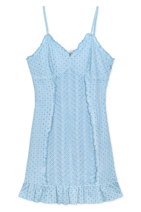 Guess Γυναικείο Γαλάζιο Φόρεμα Eyelet Straps Amal (W3GK23KALQ0-F7XT)