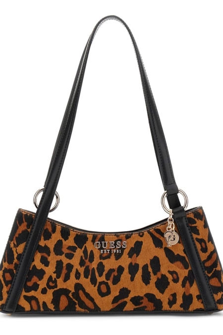 Guess Γυναικεία Τσάντα Ώμου Domitilla Shoulder Bag Animal Print (HWLO7529180-LEO)