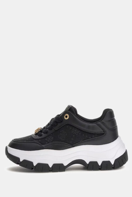Guess Γυναικείο Sneaker Berrett Με 4G Λογότυπο Peony (FLFBRTELE12-BLACK)