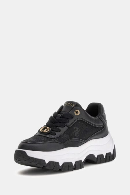 Guess Γυναικείο Sneaker Berrett Με 4G Λογότυπο Peony (FLFBRTELE12-BLACK)