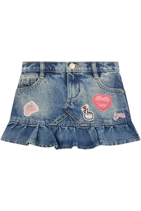 Guess Παιδική Denim Φούστα Με Κέντημα Rigid Girl (K5RD03D45E0-GLYF)