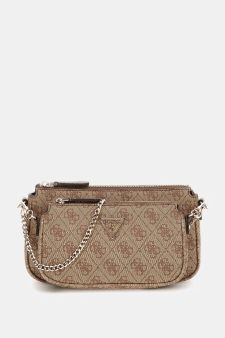 Guess Τσάντα Χιαστί Mε Λογότυπο Noelle Dbl 4G Crossbody (HWBG9672710-LGW)