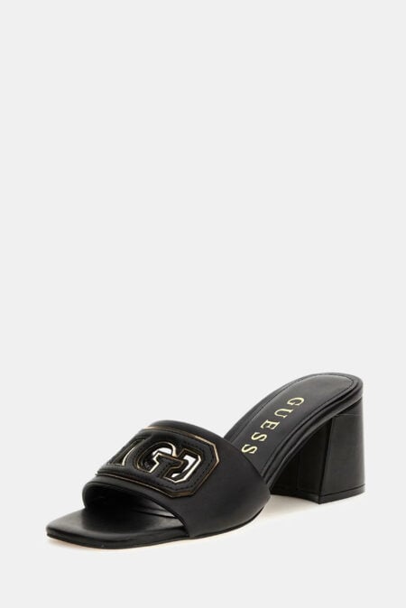 Guess Γυναικεία Δερμάτινα Πέδιλα Gals (FLJGASLEA03-BLACK)