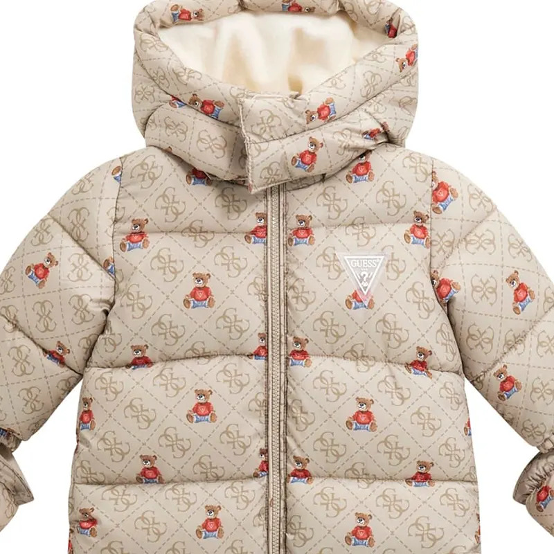 Guess Βρεφική Ολόσωμη Φόρμα Εξόδου Μπεζ Teddy (H5BW00WCFM0