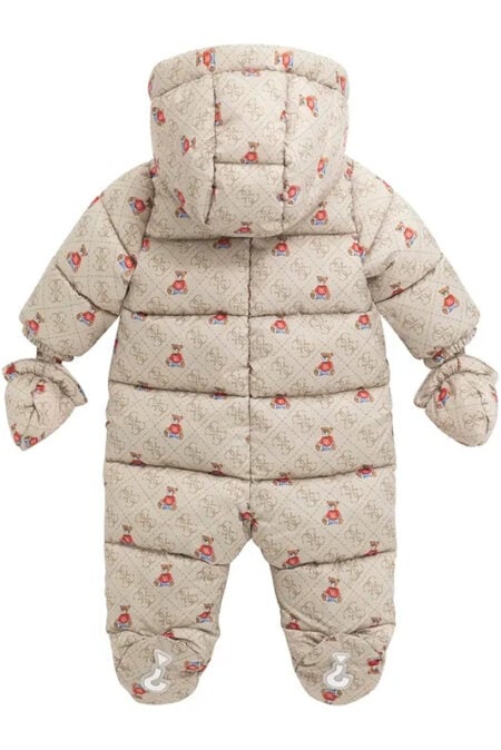Guess Βρεφική Ολόσωμη Φόρμα Εξόδου Μπεζ Teddy (H5BW00WCFM0