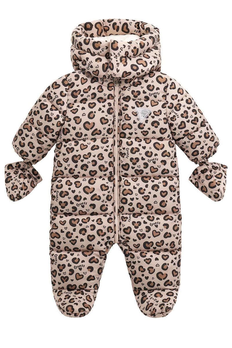 Guess Βρεφική Ολόσωμη Φόρμα Εξόδου Μπεζ Teddy (H5BW00WCFM0-2