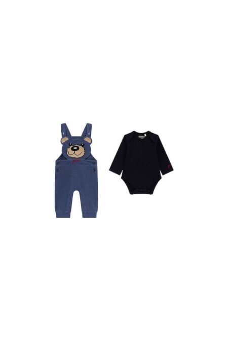 Guess Βρεφικό Σετ Σαλοπέτα Και Φορμάκι Bear Αγόρι (P5YG08J1311-G7V2)
