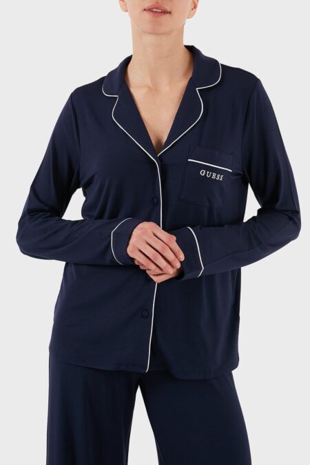 Guess Γυναικείο Σετ Πιτζάμες Μπλέ Carlyn (O4BX07KCIN2-G757)