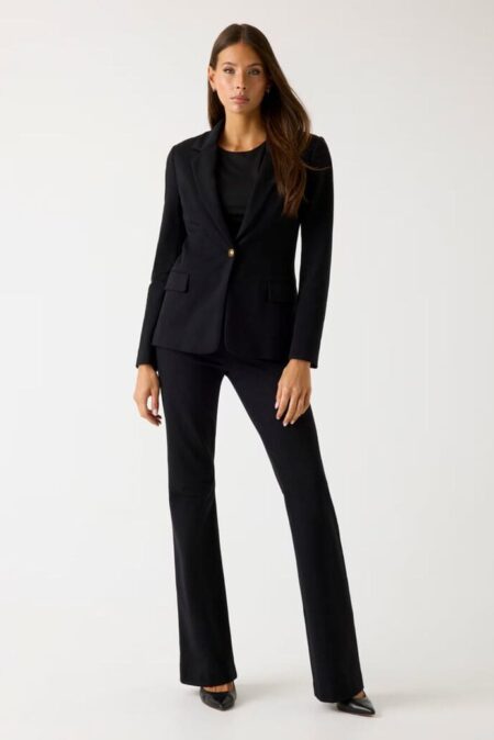 Guess Γυναικείο Ψηλόμεσο Παντελόνι Chrissy Flare (W5BB16KCMU2-JBLK)