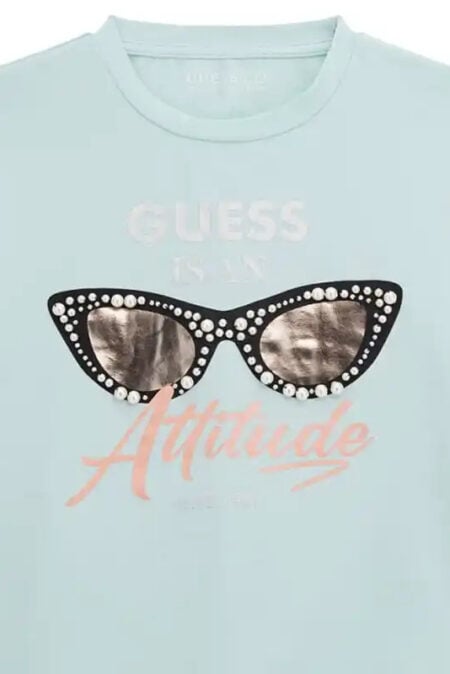 Guess Παιδική Κοντομάνικη Μπλούζα Με Πέρλες Girl (J5RI40K6YW4-G7P5)