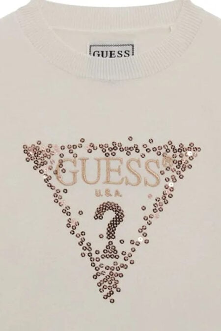 Guess Παιδική Πλεκτή Μπλούζα Εκρού Κορίτσι (K5BR04Z2NQ2-G012)