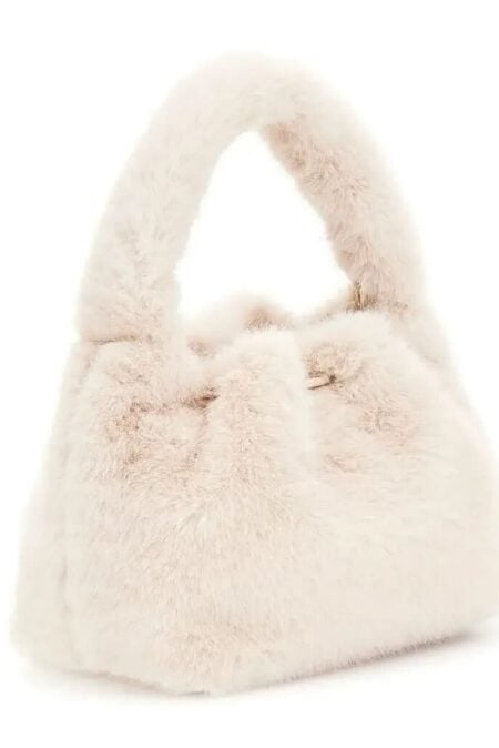Guess Παιδική Τσάντα Χειρός Γούνινη Εκρού Girl (J5BZ24W3210-G012)